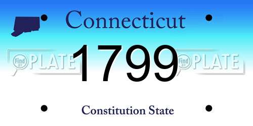 1799 Connecticut License Plate