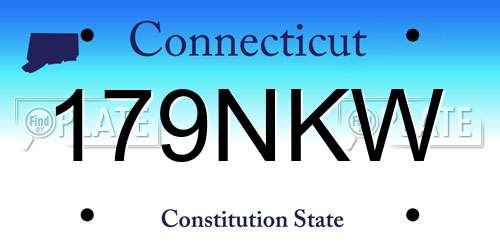 179NKW Connecticut License Plate