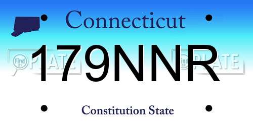 179NNR Connecticut License Plate