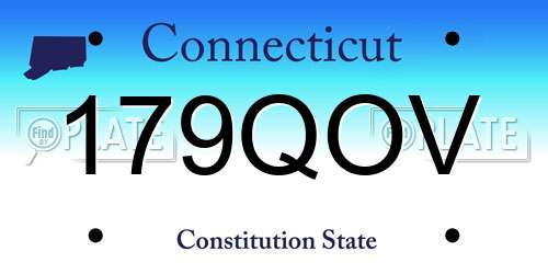 179QOV Connecticut License Plate