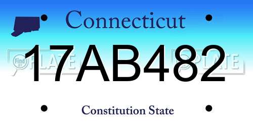 17AB482 Connecticut License Plate