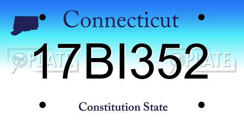 17BI352 Connecticut License Plate