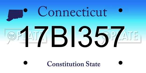 17BI357 Connecticut License Plate