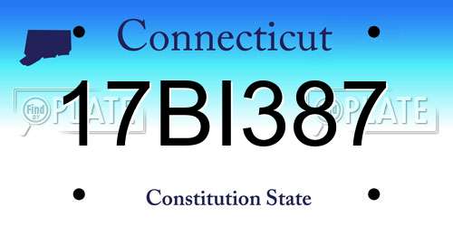 17BI387 Connecticut License Plate