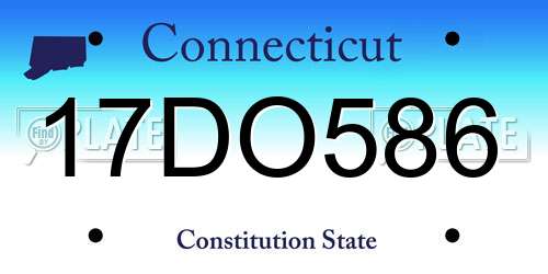 17DO586 Connecticut License Plate
