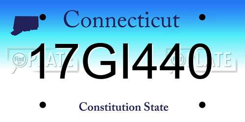 17GI440 Connecticut License Plate
