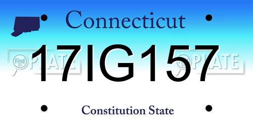17IG157 Connecticut License Plate