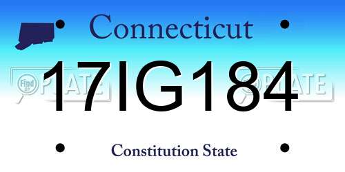 17IG184 Connecticut License Plate