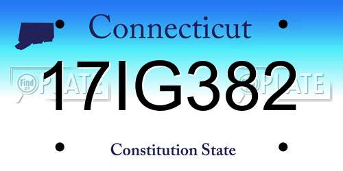 17IG382 Connecticut License Plate