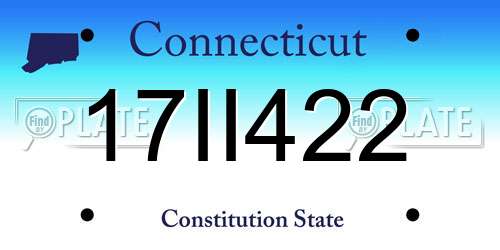 17II422 Connecticut License Plate