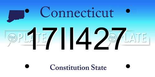 17II427 Connecticut License Plate