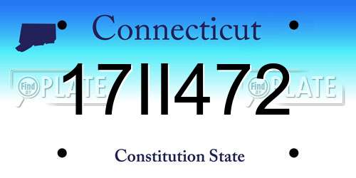 17II472 Connecticut License Plate