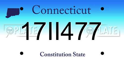 17II477 Connecticut License Plate
