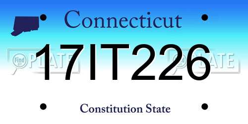 17IT226 Connecticut License Plate