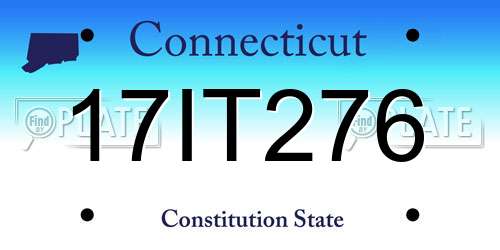 17IT276 Connecticut License Plate
