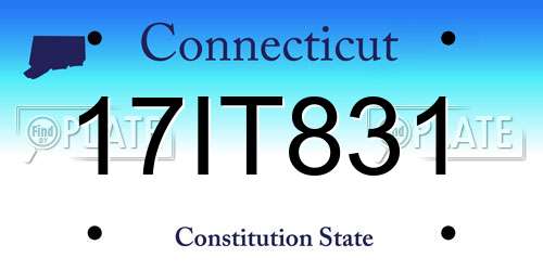 17IT831 Connecticut License Plate