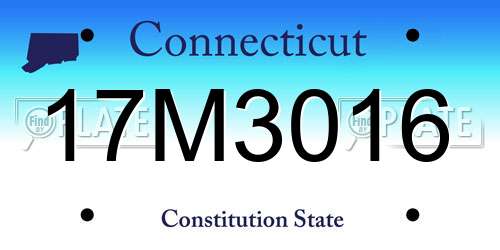 17M3016 Connecticut License Plate