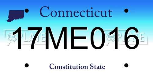 17ME016 Connecticut License Plate