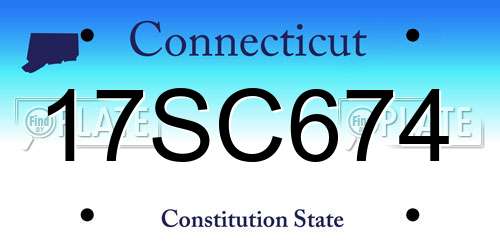 17SC674 Connecticut License Plate