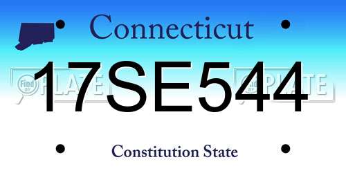 17SE544 Connecticut License Plate