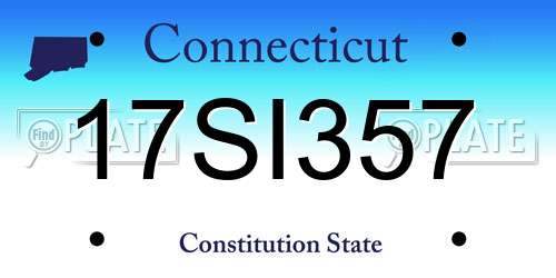 17SI357 Connecticut License Plate
