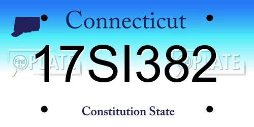 17SI382 Connecticut License Plate