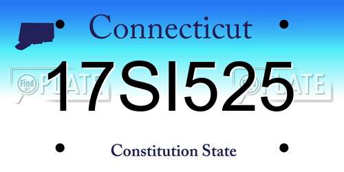 17SI525 Connecticut License Plate