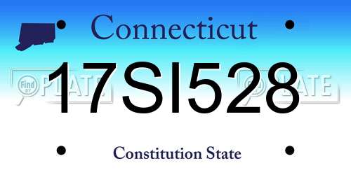 17SI528 Connecticut License Plate