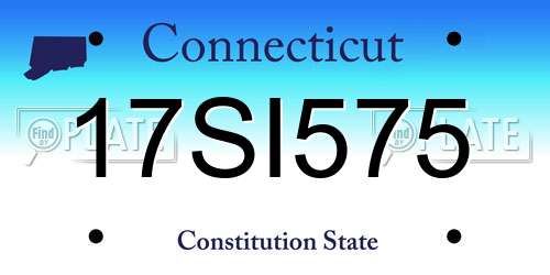 17SI575 Connecticut License Plate