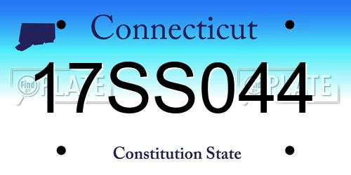 17SS044 Connecticut License Plate