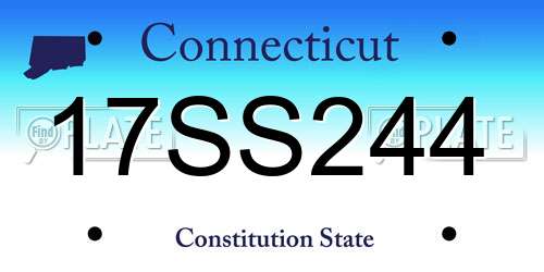17SS244 Connecticut License Plate