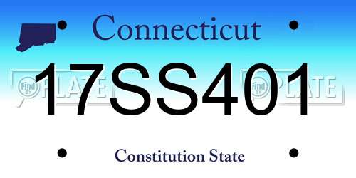 17SS401 Connecticut License Plate