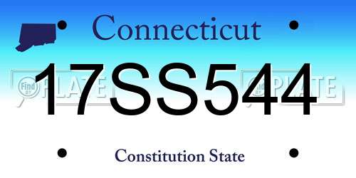 17SS544 Connecticut License Plate