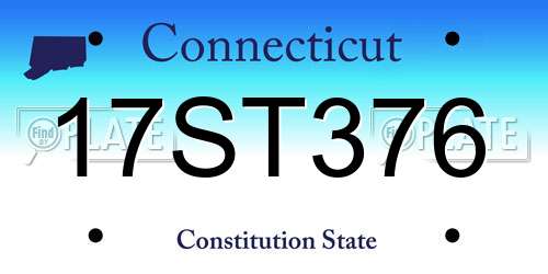 17ST376 Connecticut License Plate