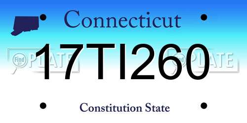 17TI260 Connecticut License Plate