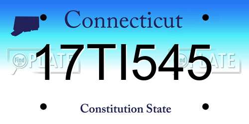 17TI545 Connecticut License Plate