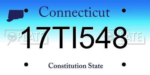 17TI548 Connecticut License Plate
