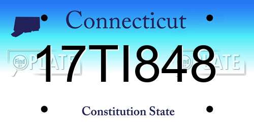 17TI848 Connecticut License Plate