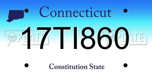 17TI860 Connecticut License Plate