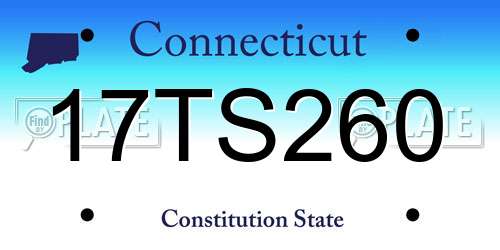 17TS260 Connecticut License Plate