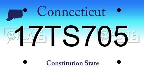 17TS705 Connecticut License Plate