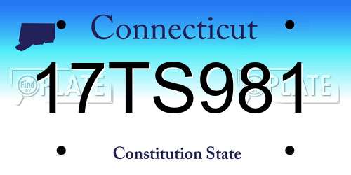 17TS981 Connecticut License Plate