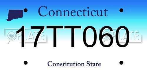17TT060 Connecticut License Plate