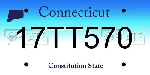 17TT570 Connecticut License Plate