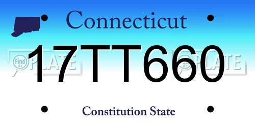 17TT660 Connecticut License Plate