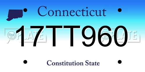 17TT960 Connecticut License Plate