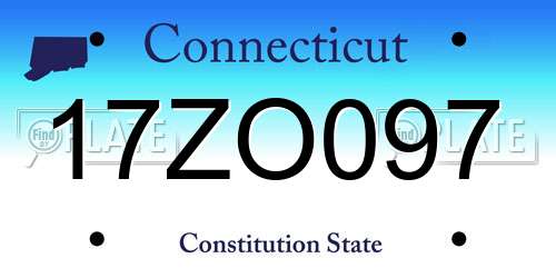 17ZO097 Connecticut License Plate
