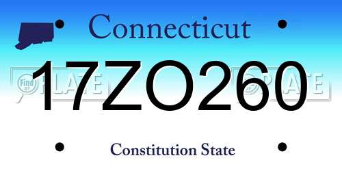 17ZO260 Connecticut License Plate