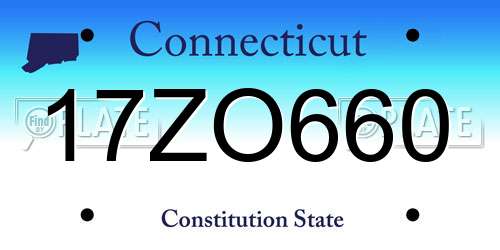 17ZO660 Connecticut License Plate