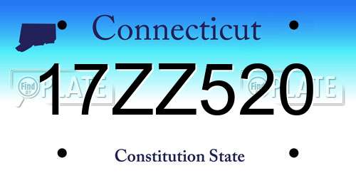 17ZZ520 Connecticut License Plate